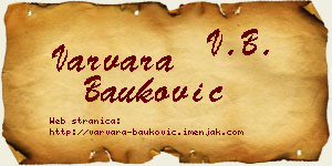 Varvara Bauković vizit kartica